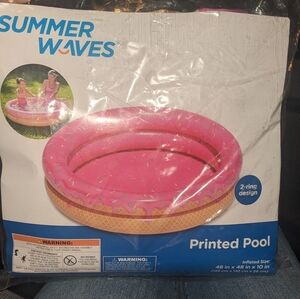 Ice Cream Inflatable Pool. New with Tags. 48"x48"x10"